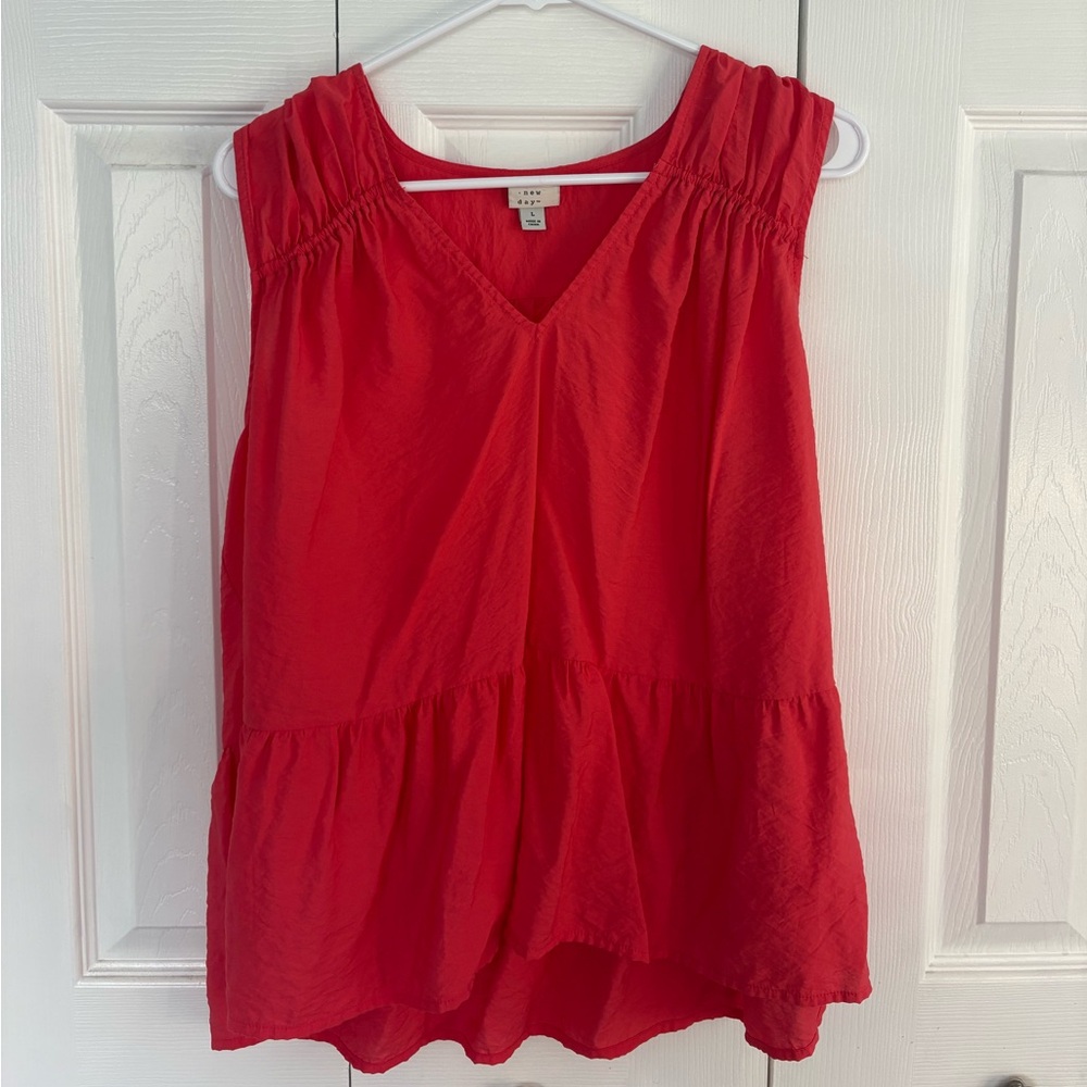 A New Day Coral Sleeveless Blouse